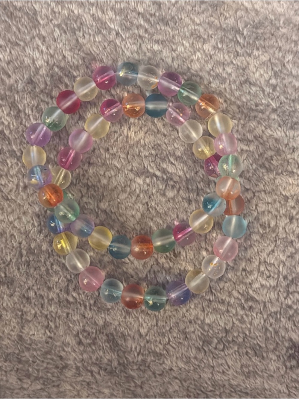 Artisan Multicolor Beaded Stretch Bracelet - Pastel Mix - Picture 1 of 1